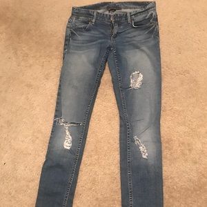 Armani Exchange Distressed Skinny Jeans